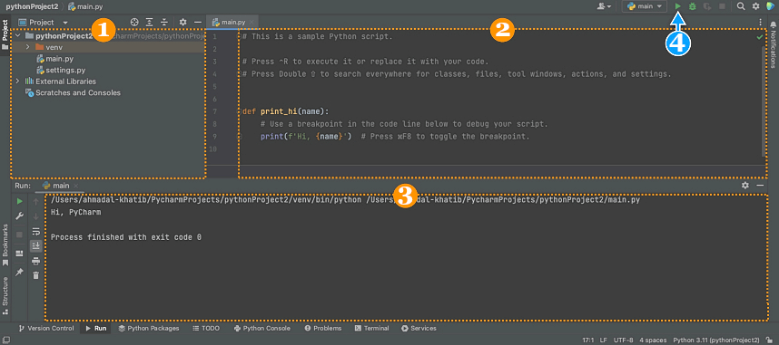 Figure 9: PyCharm Interface