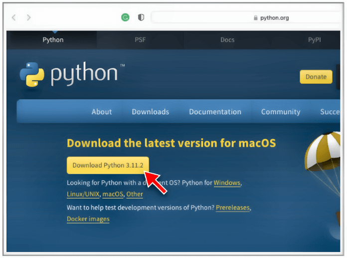Figure 5: Downloading Python